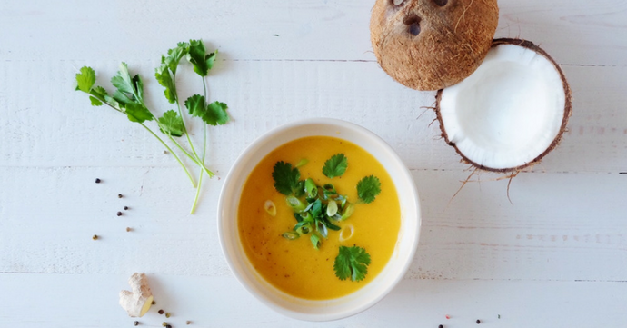 La soupe carottes, curry & lait de coco de Marie Gourmandise