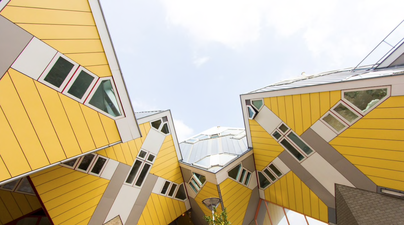 façade de la maison cube à Rotterdam