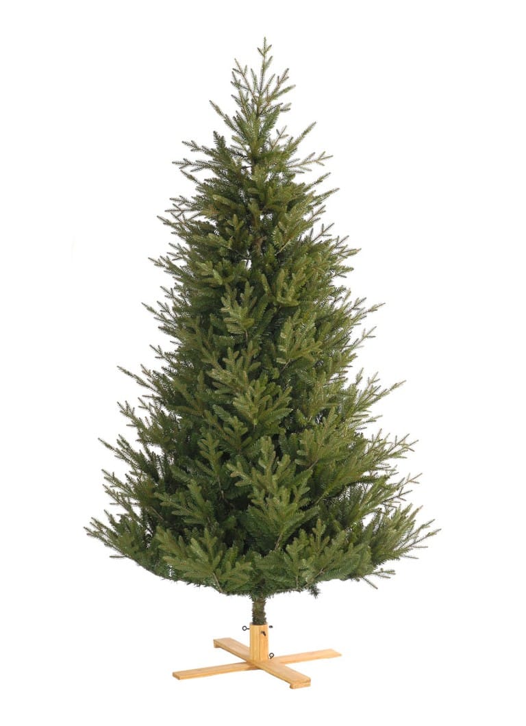 Van Der Gucht - Sapin de Noël artificiel Arkansas avec base en bois 213 cm