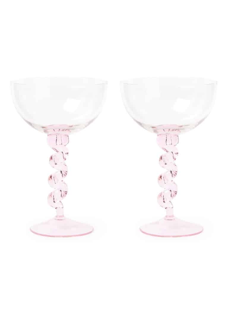 &Klevering - Set de 2 pièces de 30 cl Spiral coupe