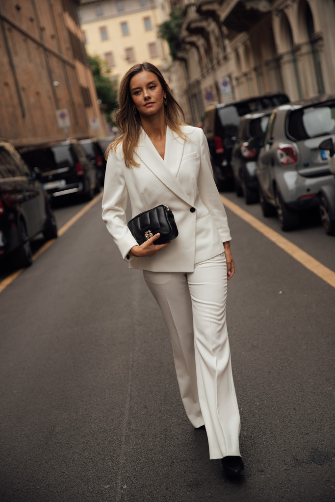 tailleur pantalon blanc