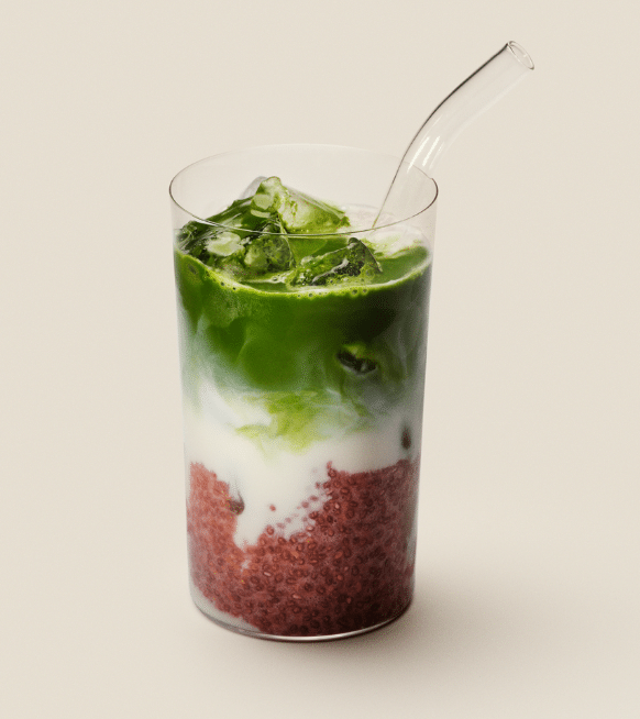 Matcha latte chia pudding
