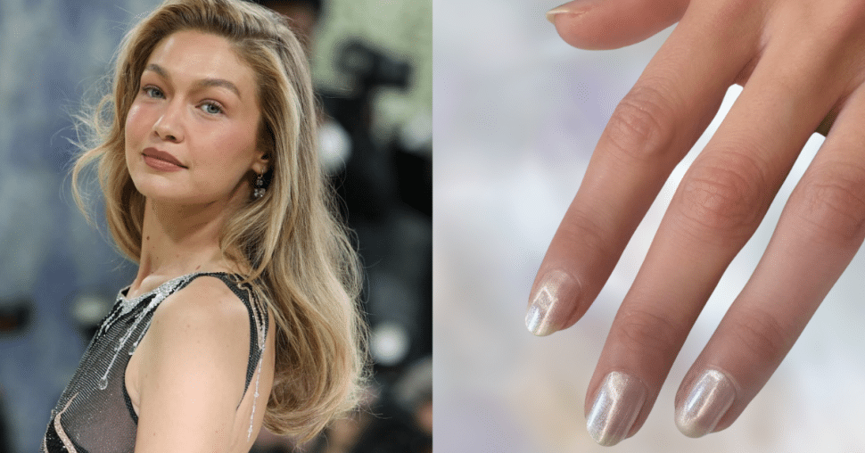 Comment reproduire la manucure nacrée de Gigi Hadid ?