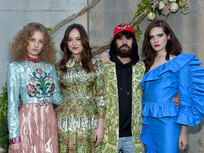 Ambassadrices voor het nieuwe parfum van Gucci, Bloom: Petra Collins, Dakota Johnson en Hari Nef