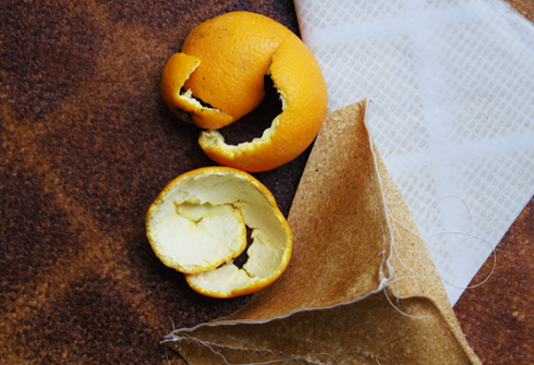Fashion foodie maakt leer van sinaasappelschillen