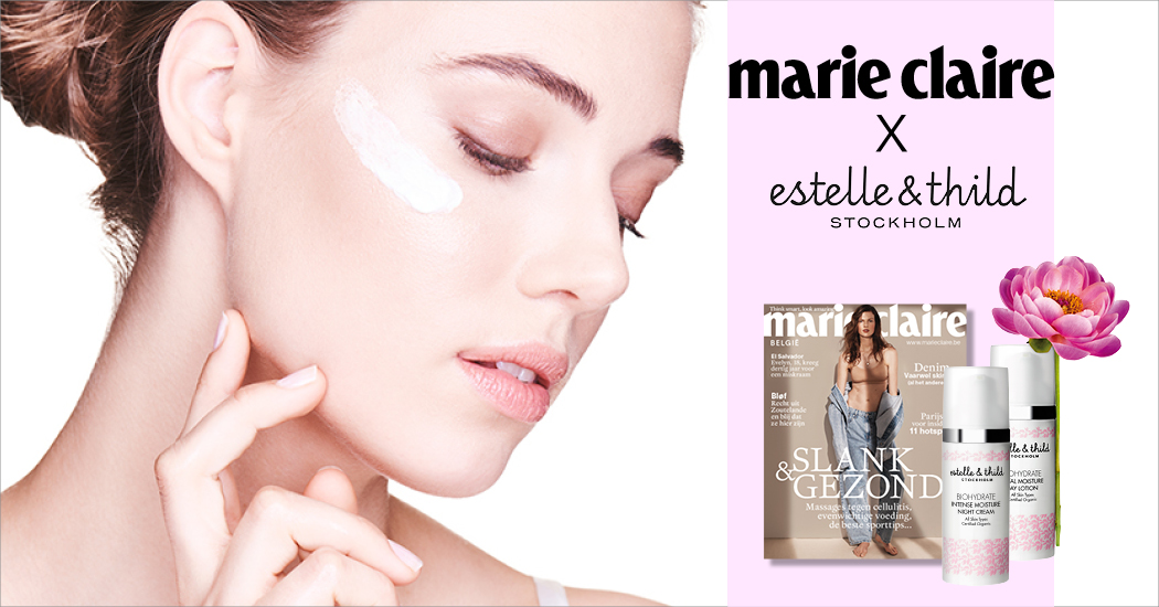 Privé: Deze maand: 12 nummers van Marie Claire + een dag- en een nachtcrème van Estelle & Thild voor € 37,80