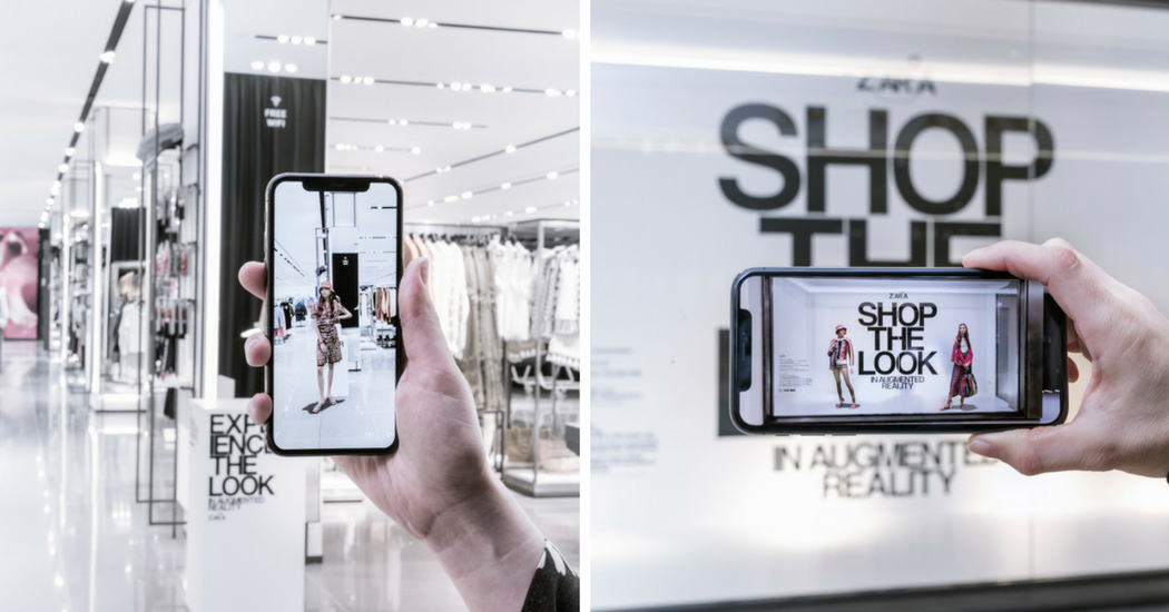 Zara laat je tijdelijk winkelen in augmented reality