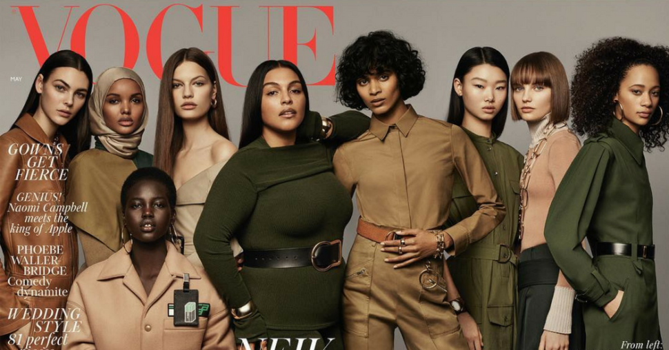 Halima Aden, het eerste gesluierde model, staat op de cover van Vogue UK