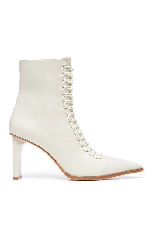 dion lee laced coil heeled boot