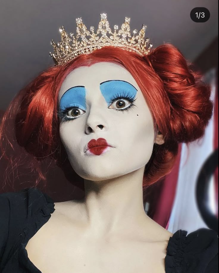 Queen of Hearts Alice in Wonderland Halloween Make-up