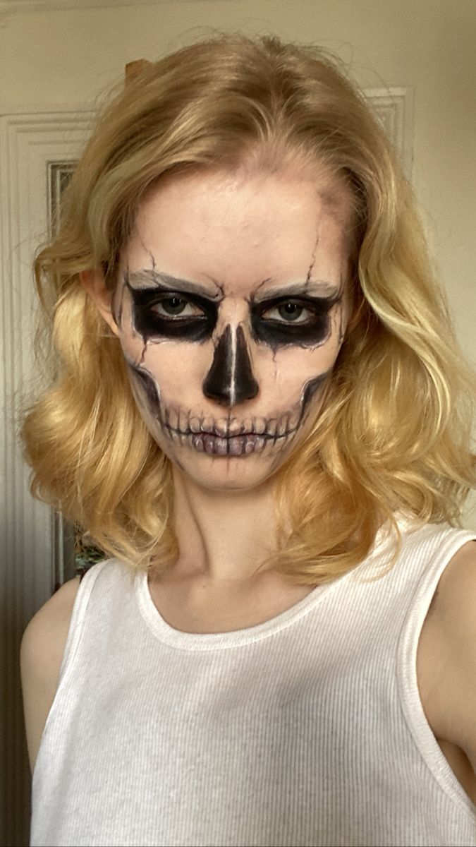 Skelet make-up halloween