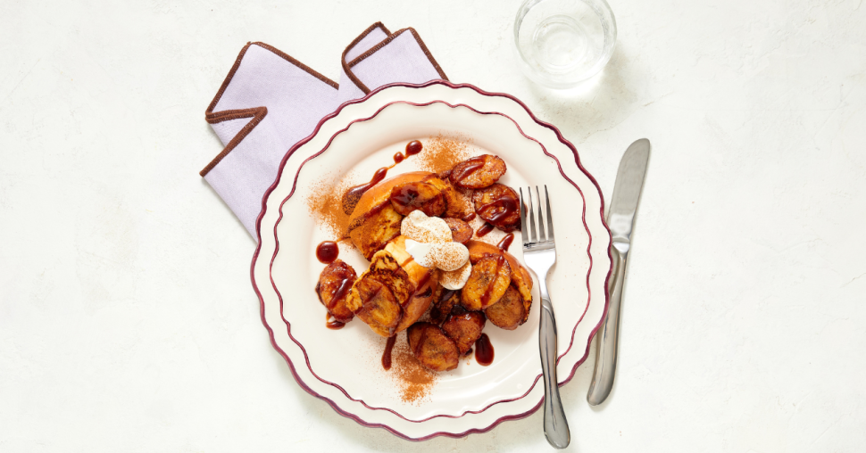 Het ultieme brunchrecept: wentelteefjes met gekarameliseerde banaan