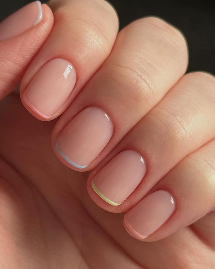 Baby French Manicure Pastel tips